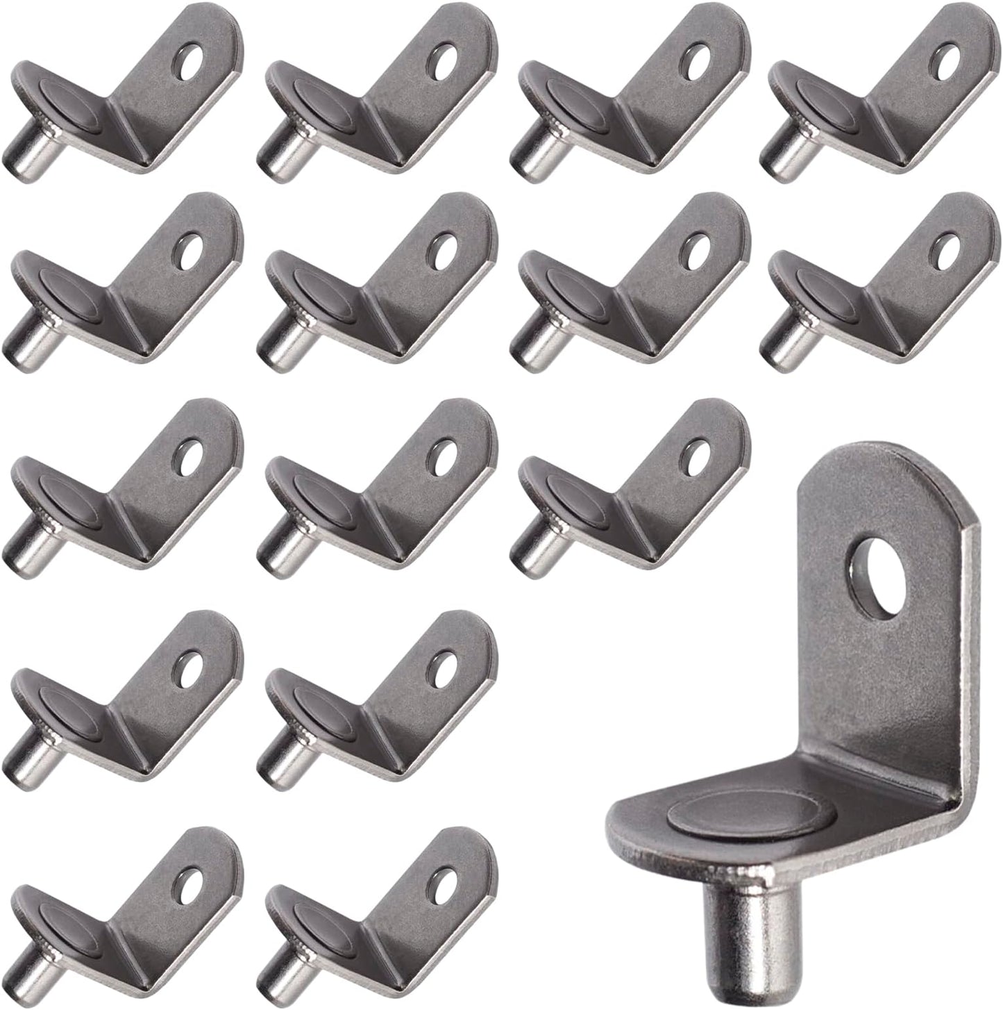 6mm Shelf Pegs L-Shaped Cabinet Support Pins Bracket Style Clips for Bookcase Kitchen Closet Shelves Holders,Strong Shelving Pins for Wood Shelves