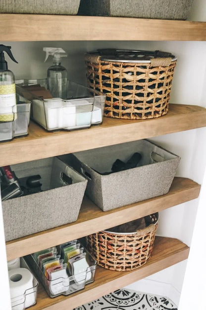 Wire Rack Shelf Cover Solid Wood Closet Shelf, Custom Fit for Wire Shelving, Easy Tool-Free Installation, Durable 1/2 Plywood, Linen Closet & Pantry Organizer