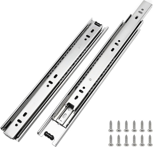 LONTAN Side-Mount Drawer Slides - Standard Full Extension, Heavy-Duty Ball Bearing