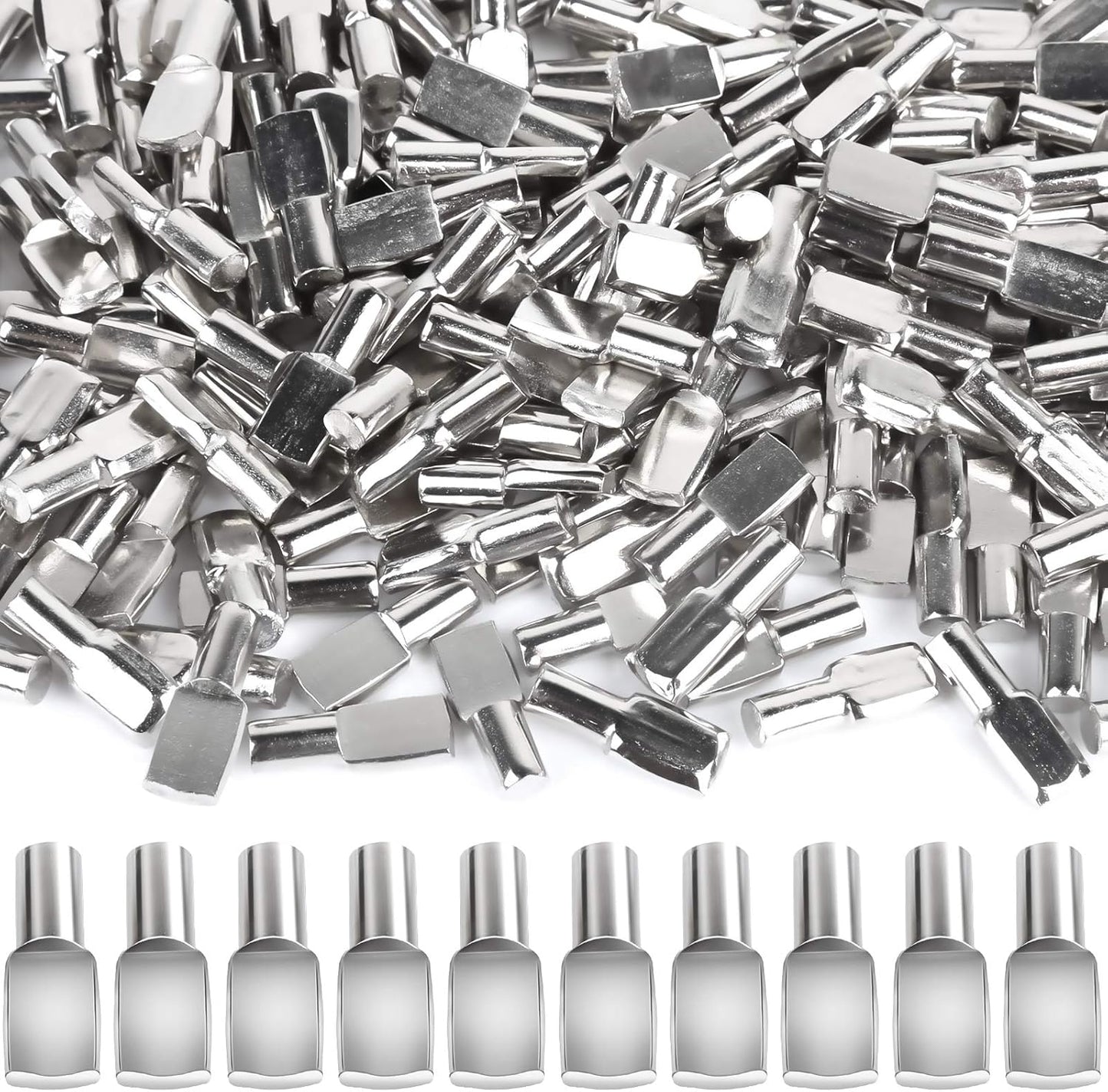 5mm Shelf Pins, Shelf Pegs, Metal Nickel Shelf Pins, Shelf Support Pegs, Cabinet Shelf Pegs, Shelf Pegs for Shelves, Shelf Pins 5mm, Spoon Shaped Cabinet Support Pegs Holder