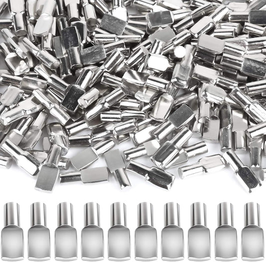 5mm Shelf Pins, Shelf Pegs, Metal Nickel Shelf Pins, Shelf Support Pegs, Cabinet Shelf Pegs, Shelf Pegs for Shelves, Shelf Pins 5mm, Spoon Shaped Cabinet Support Pegs Holder