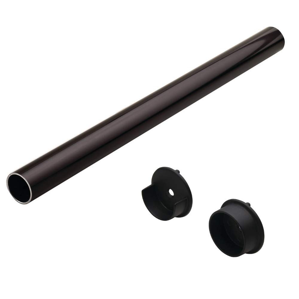 Modern Aluminum Closet Rod Kit – Seamless Round Design with End Supports