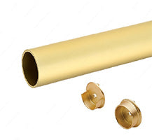 Modern Aluminum Closet Rod Kit – Seamless Round Design with End Supports
