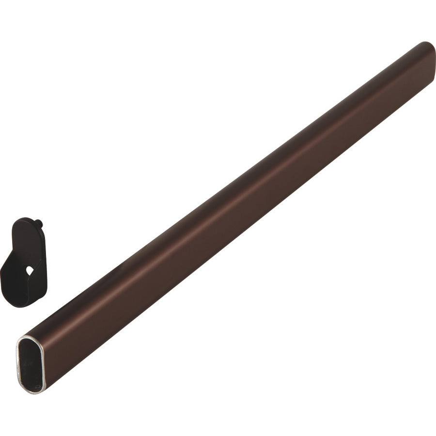 Modern Aluminum Closet Rod Kit – Seamless Oval  Design with End Supports