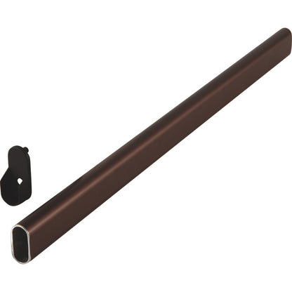 Modern Aluminum Closet Rod Kit – Seamless Oval  Design with End Supports