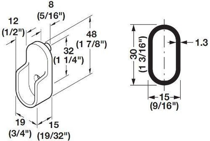 Modern Aluminum Closet Rod Kit – Seamless Oval  Design with End Supports