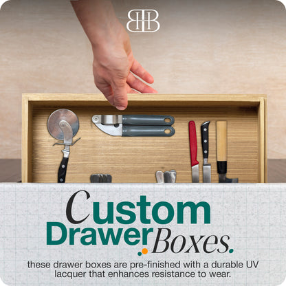 Custom Pull-Out Drawer for Pantry Cabinets – Birch Wood Organizer