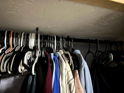 Modern Aluminum Closet Rod Kit – Seamless Oval  Design with End Supports