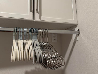 Modern Aluminum Closet Rod Kit – Seamless Oval  Design with End Supports