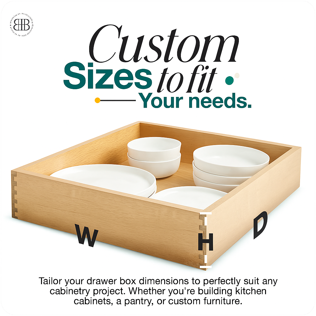Custom Pull-Out Drawer for Pantry Cabinets – Birch Wood Organizer