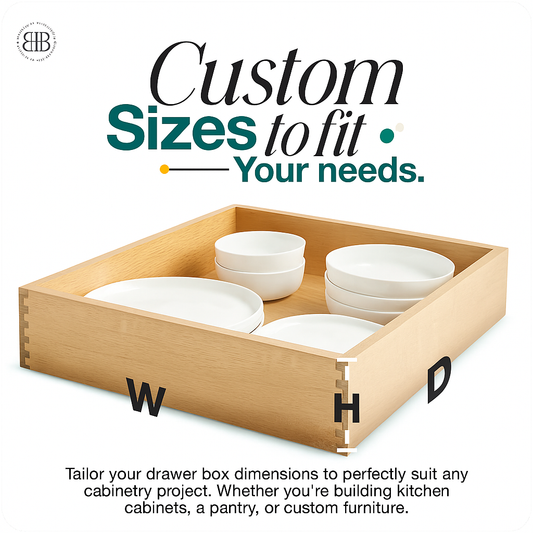 Custom Pull-Out Drawer for Pantry Cabinets – Birch Wood Organizer