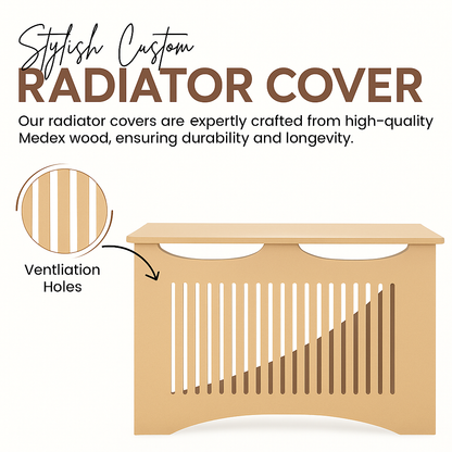 Custom Radiator Cover – Unfinished MDF, Paintable, Made to Size