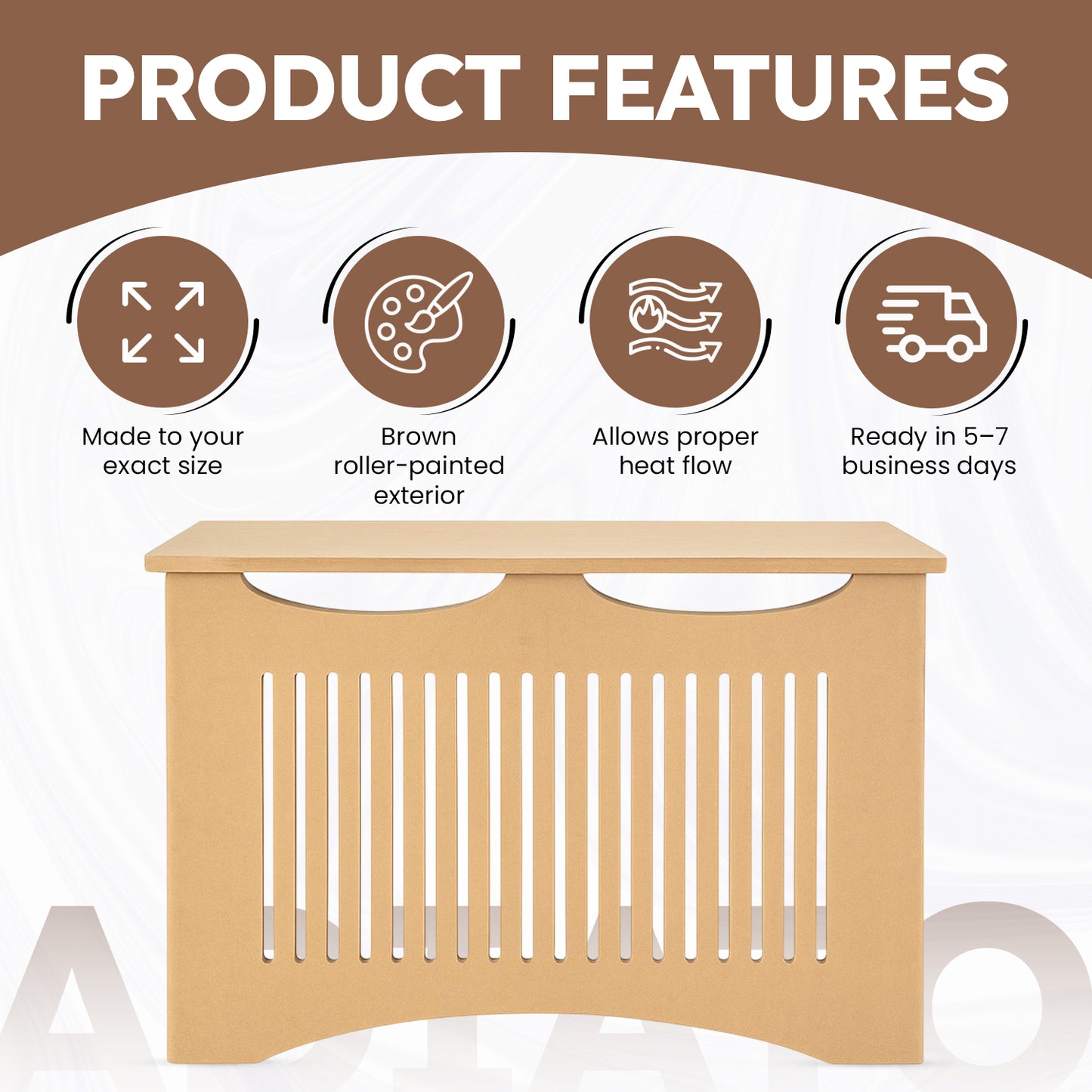 Custom Radiator Cover – Unfinished MDF, Paintable, Made to Size