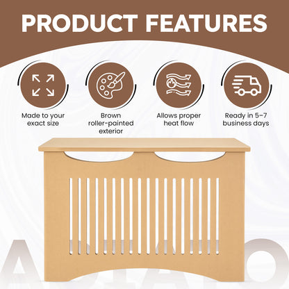 Custom Radiator Cover – Unfinished MDF, Paintable, Made to Size