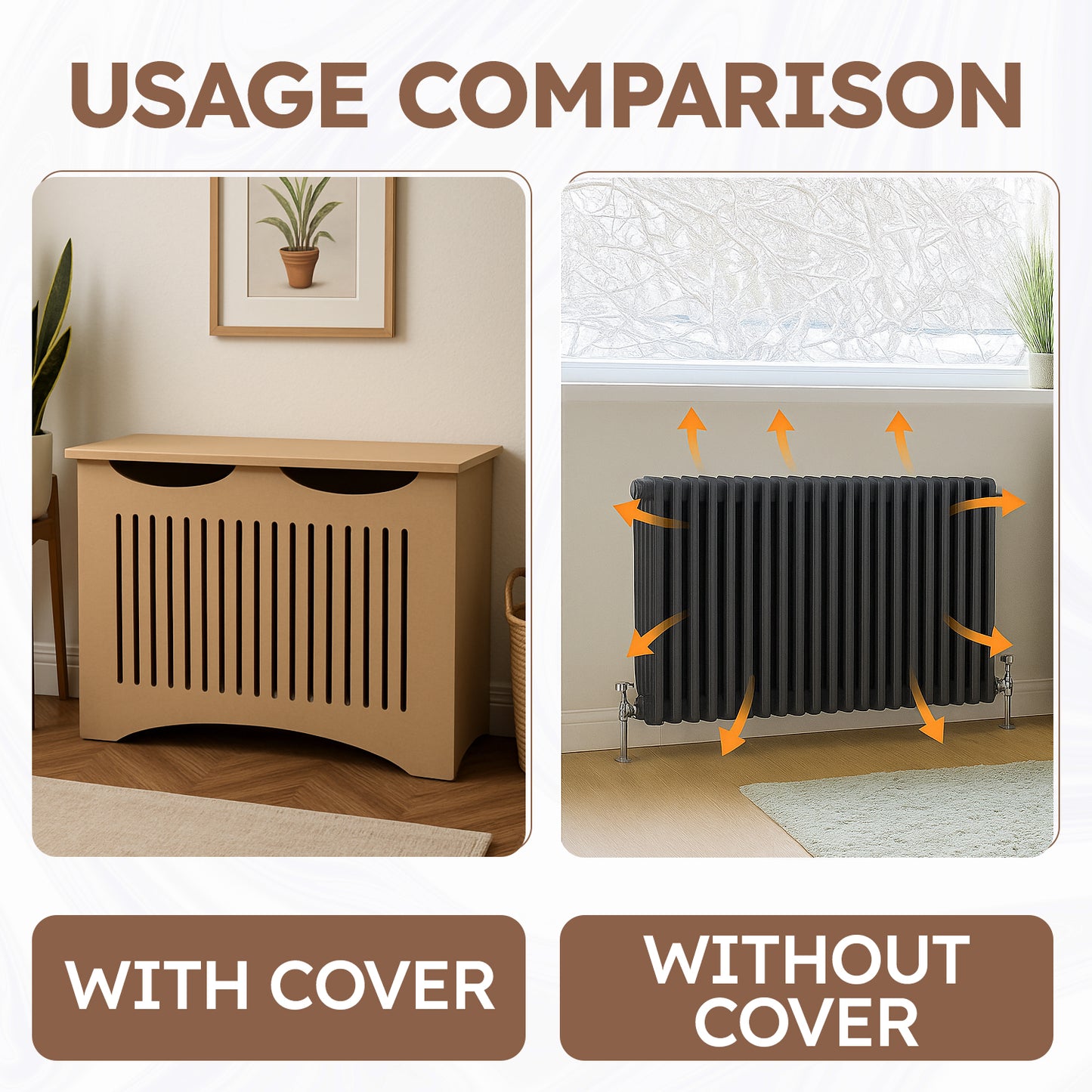 Custom Radiator Cover – Unfinished MDF, Paintable, Made to Size