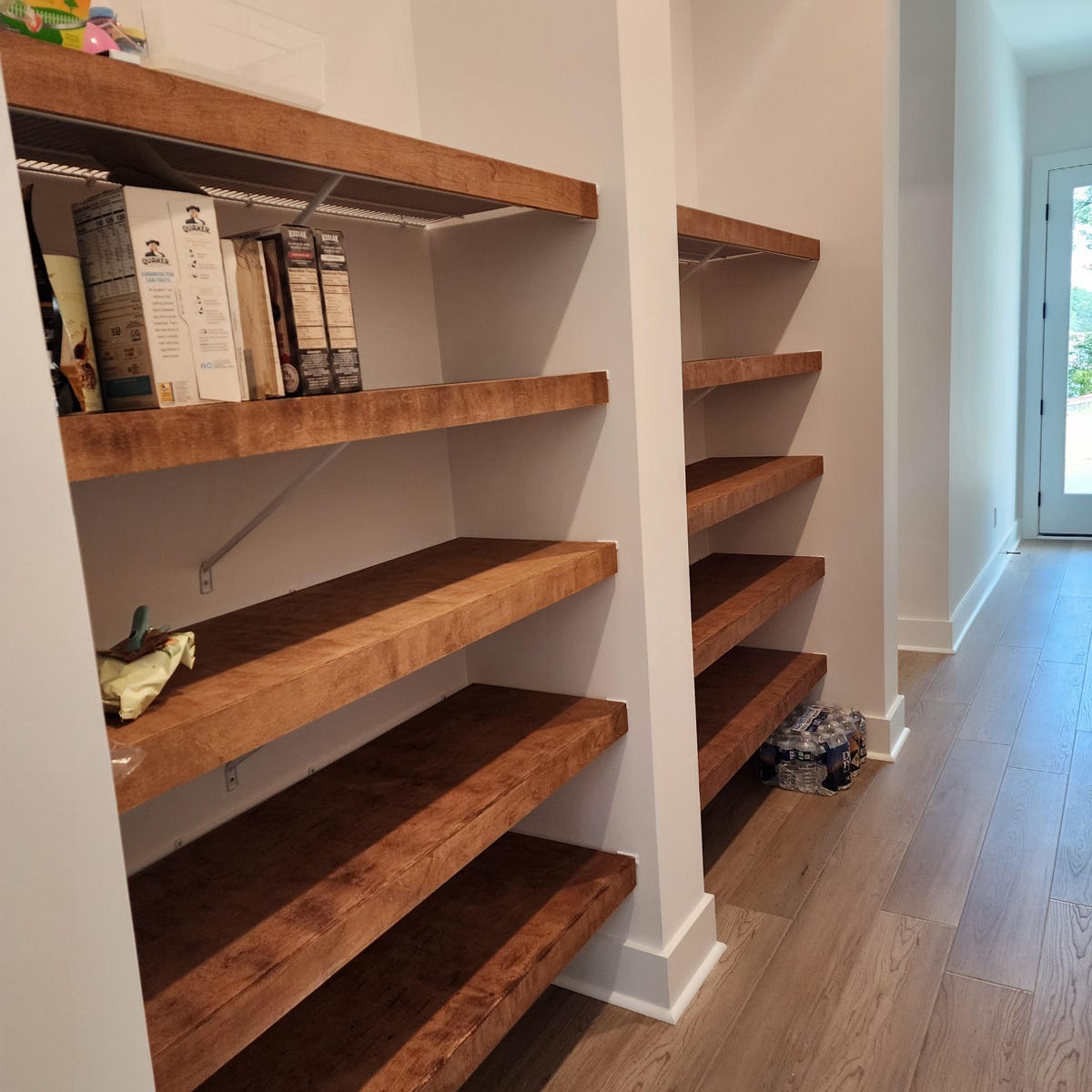Wire Rack Shelf Cover Solid Wood Closet Shelf, Custom Fit for Wire Shelving, Easy Tool-Free Installation, Durable 1/2 Plywood, Linen Closet & Pantry Organizer