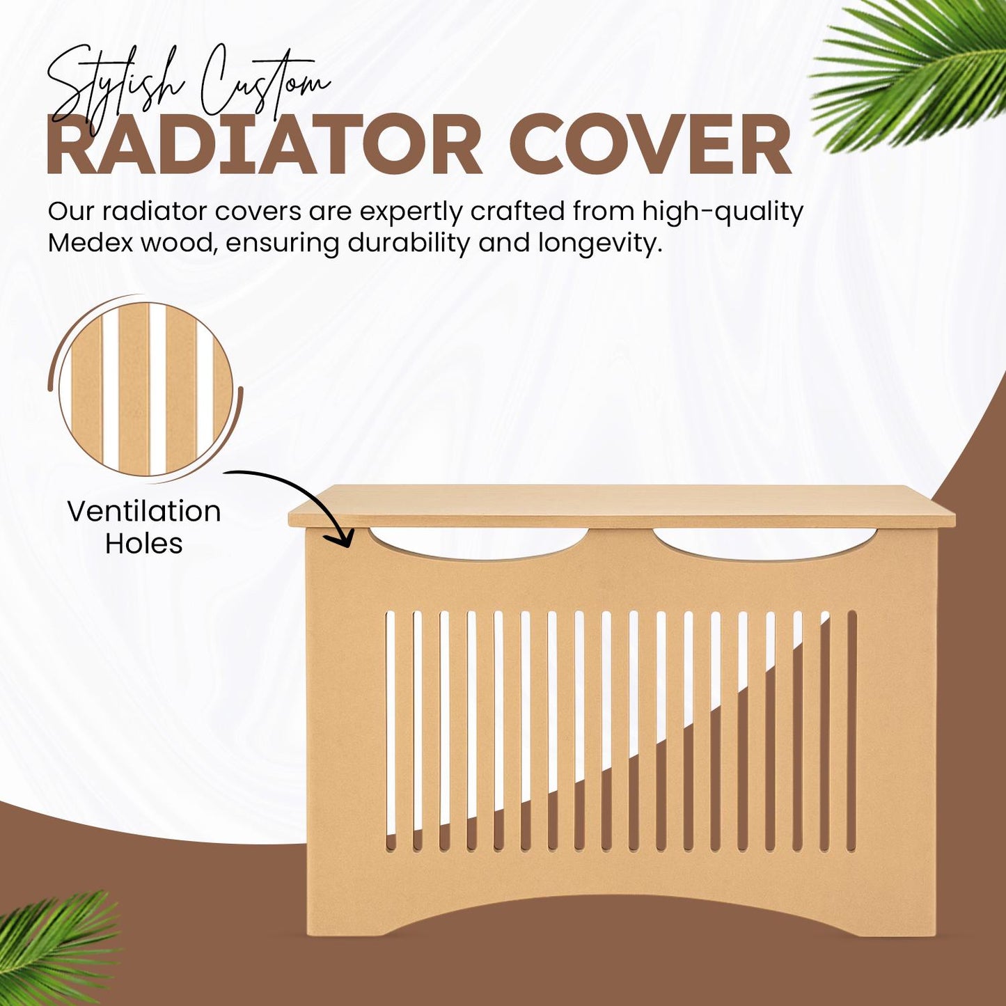 Custom Radiator Cover – Unfinished MDF, Paintable, Made to Size